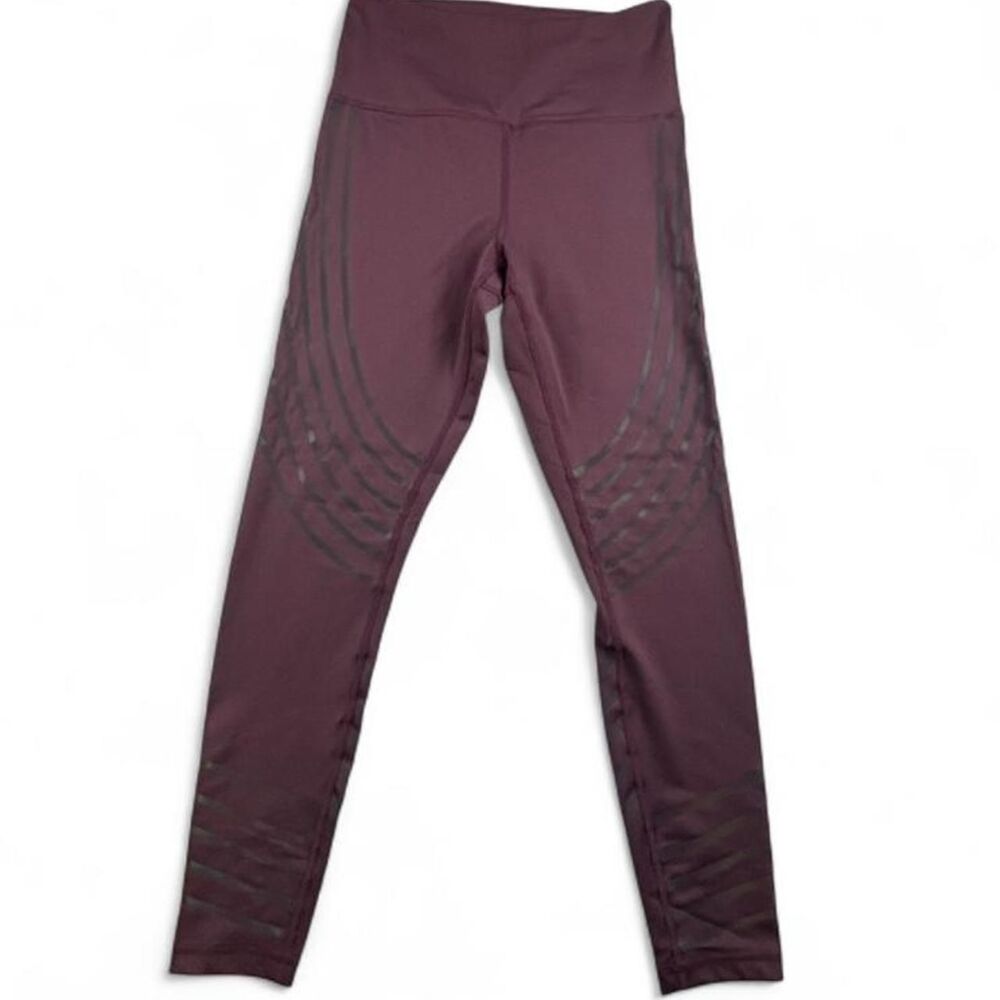 Love the Shop Purple High Waist Leggings Women’s M Reflective Stripe Athletic